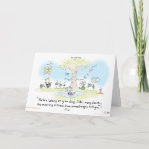 Calme de matin de carte de voeux