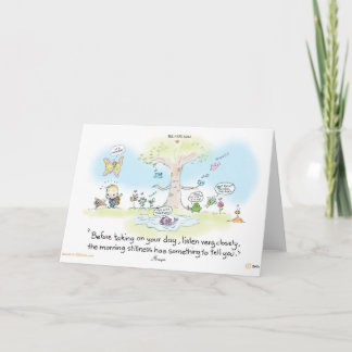 Calme de matin de carte de voeux