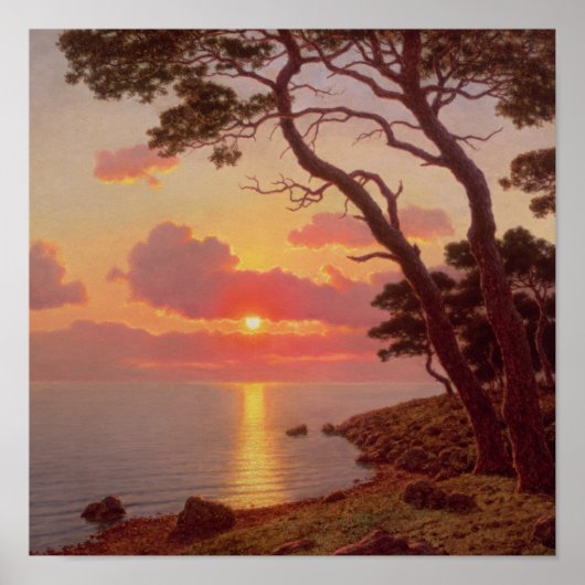 Calme de Soir, Cote d'Azur Poster (Voorkant)