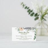 Calme Floral Counseling Ministère Carte de visite (Debout devant)