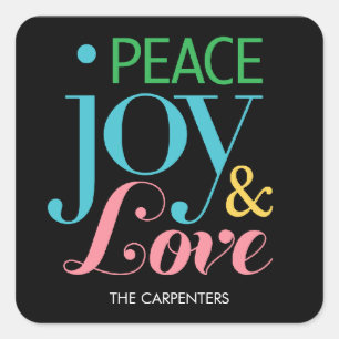 Calme Joie & Amour Stickers Cadeaux Vacances