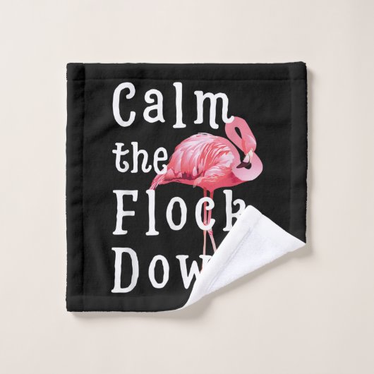 Calme La Fille Flamant rose En Flocon |Flamant ros (Gant de toilette)