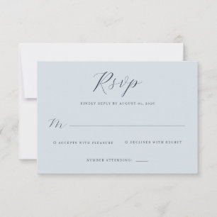 Calme RSVP minimaliste bleu