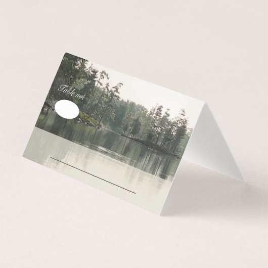 calme rustique lac evergreens réflexion mariage (Front)