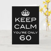 Calme Vous n'êtes que 60 Anniversaire Carte (Fleur jaune)