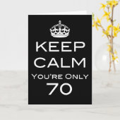 Calme Vous n'êtes que 70 Anniversaire Carte (Fleur jaune)