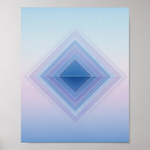 Calming Gradient Diamond - Geometrische Abstracte Poster