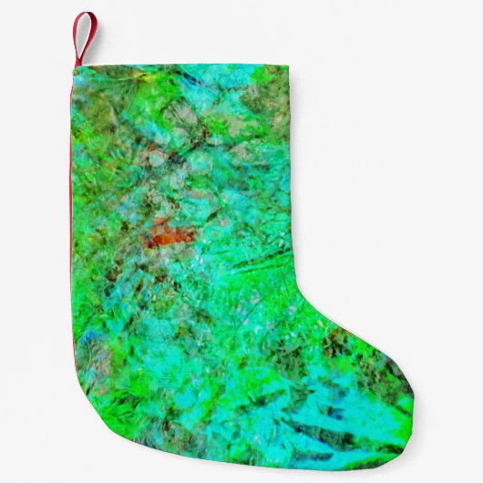 Calming green abstract christmas stocking,Smooth Kleine Kerstsok (Voorkant)