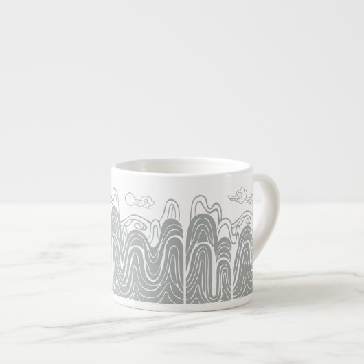 Calming Mountain-Uitzicht Espresso Kop (Voorkant rechts)