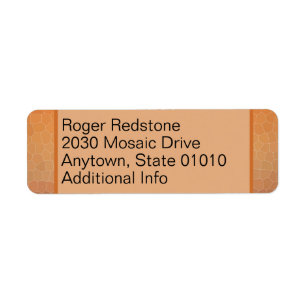 Calming Ombre Gradient Oranje Sunset Mosaic Etiket