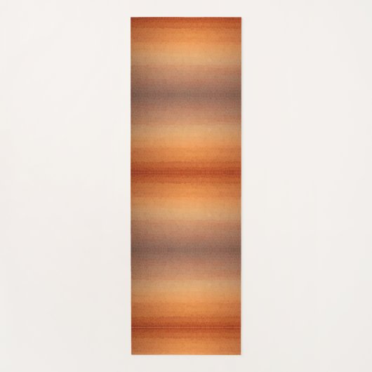 Calming Ombre Gradient Oranje Sunset Mosaic Kijk Yogamat (Voorkant)