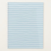 Calming Pastel Blue Ocean Waves Geometric Linear (Devant)