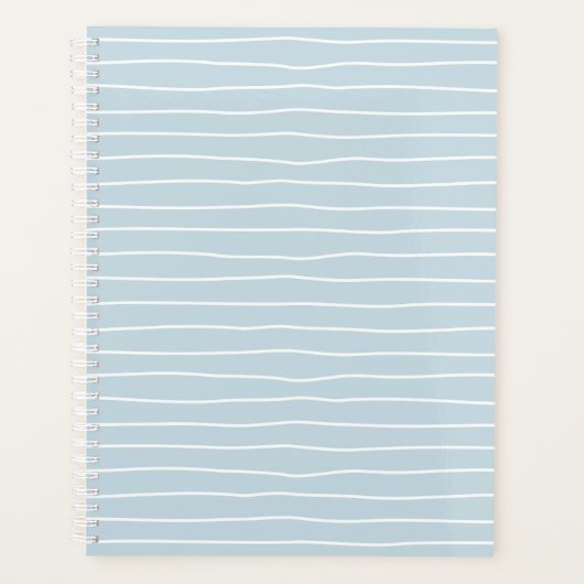 Calming Pastel Blue Ocean Waves Geometric Linear (Devant)
