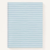Calming Pastel Blue Ocean Waves Geometric Linear Notitieboek (Voorkant)