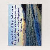 Calming Romans 8:28 Bible Verse Christian Legpuzzel (Verticaal)