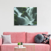 Calming waterval canvas afdruk (Insitu (Woonkamer))