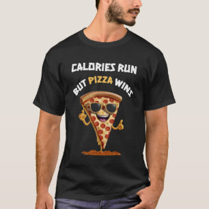 Calorieën lopen, maar pizza wint t-shirt