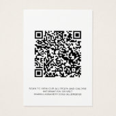 Caloriegegevens Logo QR-code Kaart (Achterkant)