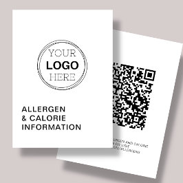 Caloriegegevens Logo QR-code Kaart