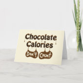 Calories au chocolat Ne comptez pas la carte d'ann (Devant)