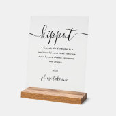 Calotte de mariage juif Kippot Script (Angle)