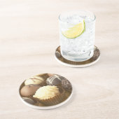 Calottes en Chocolat Dessous de Verre en Grès (Côté)