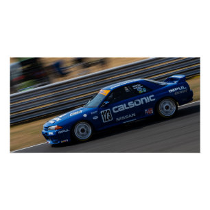 Calsonic Nissan Skyline GT-R32 Race car Perfect Poster