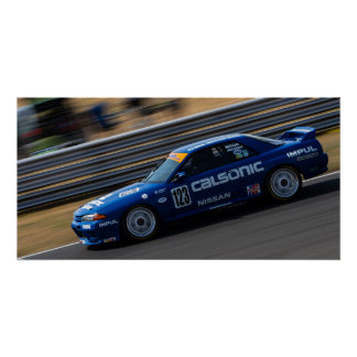 Calsonic Nissan Skyline GT-R32 Race car Perfect Poster
