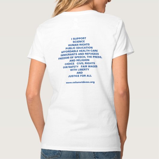 Calumet County Democraten - Vrouwen t-shirts met é (Achterkant)