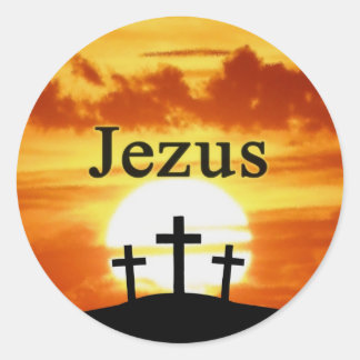 Calvariate Sunrise Jezus Ronde Sticker