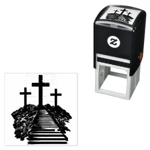 Calvarie Golgotha het is voltooid Moderne Christen Zelfinktende Stempel
