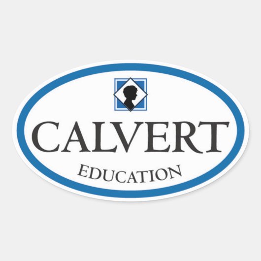Calvert Education Stickers ovale (Ensemble de quat (Devant)