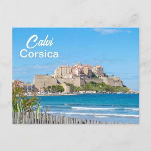 Calvi Citadel in Corsica Frankrijk Briefkaart (Voorkant)