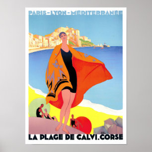 Calvi France vintage-reis Poster