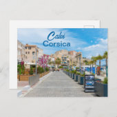 Calvi Promenade in Corsica Frankrijk Briefkaart (Voorkant / Achterkant)