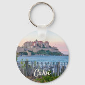 Calvi Sunset Frankrijk Souvenir Sleutelhanger (Achterkant)