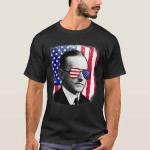Calvin Coolidge Amerikaanse vlag op 4 juli T-shirt