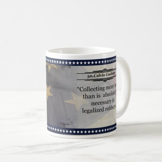 Calvin Coolidge Historische Mok (Voorkant rechts)