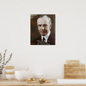 Calvin Coolidge "Jamais blessé.." Affiche de citat (Cuisine)