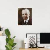 Calvin Coolidge "Jamais blessé.." Affiche de citat (Bureau à domicile)