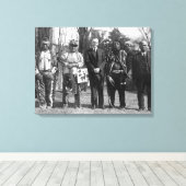 Calvin Coolidge met Osage Indians Foto Canvas Afdruk (Insitu (Houten vloer))