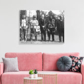 Calvin Coolidge met Osage Indians Foto Canvas Afdruk (Insitu (Woonkamer))