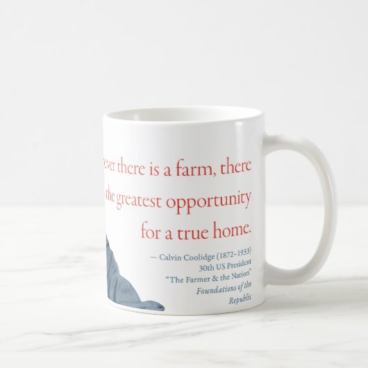 Calvin Coolidge Mok #13 "Boerderij" (Rechts)