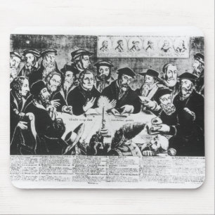 Calvin en Luther (graving) Muismat