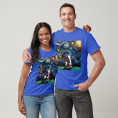 calvin hobbes starry night t-shirt (Unisex)