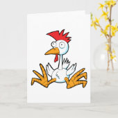 Calvin la carte de voeux géniale de poulet (Fleur jaune)