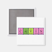 Calvin periodiek table name magnet magneet (Voorkant / Achterkant)