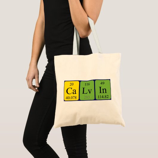 Calvin periodieke lijstnaam canvas tas (Voorkant (product))