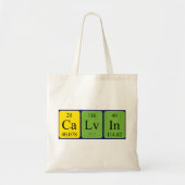 Calvin periodieke lijstnaam canvas tas (Voorkant)