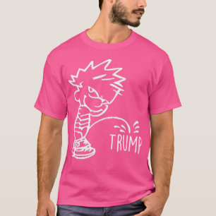 Calvin plassen op Trump - Trump haters T-shirt